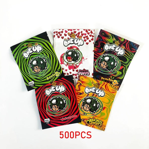 500Pcs Empty ONE UP Gummies Candy Bags Resealable Mylar Packaging Bags