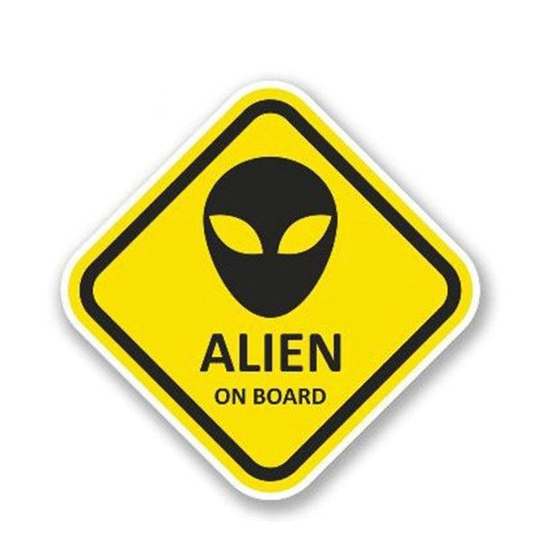 13cm x 13cm Alien on Board Vinyl Decal Waterproof Car Sticker Motorcycle Decor Stickers Bumper Accessories