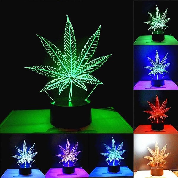 Télécommande 16 couleurs feuille d'érable 3D LED changeante tactile lumière USB lampe vacances cadeaux maison chambre décor