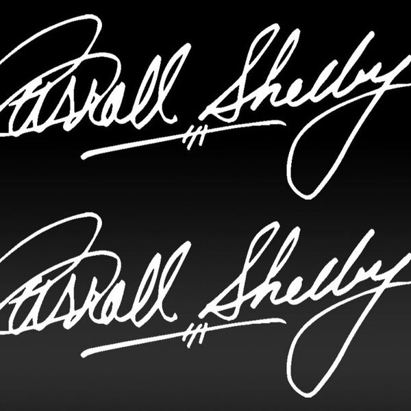 2PCS Carroll Shelby Signature Mustang GT AC Cobra Window Car Vinyl Decal sticker