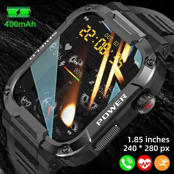 2023 LIGE nouveaux hommes montre intelligente militaire sain moniteur AI voix Bluetooth appel Fitness étanche sport Smartwatch pour IOS et téléphone