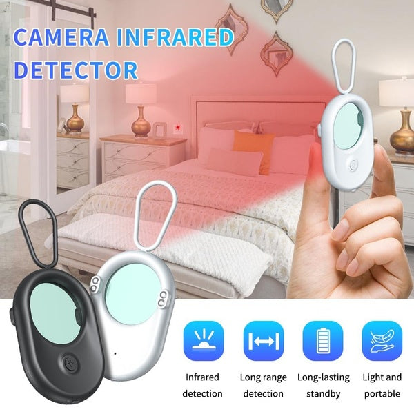 1PC Hidden Camera Detector, Delicate and Compact Detector, Infrared Camera Scanner, Indoor use for Hotel-Home-Office-Traveling(White-Black)