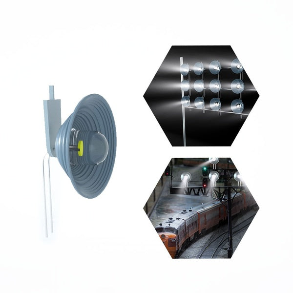 Ho Scale Model Station Spotlights 1-87 Train Lights Railway Layout Leds Architectural Lamps for Model Train Diorama Scenery Accessories Matron Inn