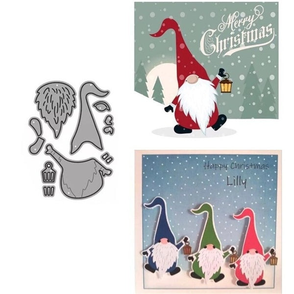 Christmas Santa Claus Metal Cutting Dies Hands Cut Die Mold Decoration Scrapbook Paper Embossing Folder Photo Album Decorative Craft