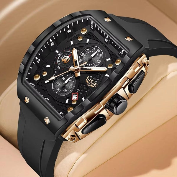 Montre homme LIGE 2024 Top marque montre à quartz militaire de luxe montre homme mode carrée chronographe étanche montre de sport numérique