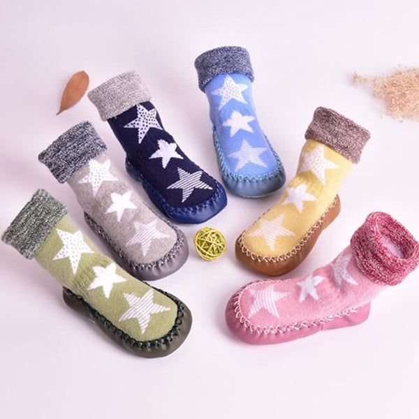 children Baby Indoor Floor Cotton socks & Autumn Winter Toddler Shoes & Non-slip Floor Socks Breathable Sweat-absorbent Socks 1pcs