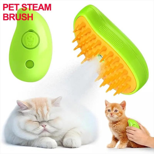 Cat Steam Brush Steamy Dog Brush 3 in 1 Spray Cat Hair Brushes for Massage Pet Grooming Comb Hair Removal Tangles and Loose Hair Supplies Comb