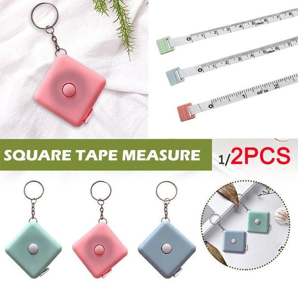 1PC-2PCS Retractable Tape Ruler 150cm-60 Inch Portable Tape Measure Mini Keychain Soft Ruler Camping Supplies Sewing Measuring Tools