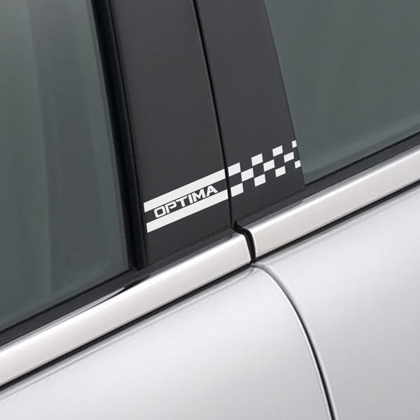 2PCS Car Stickers And Decals Auto Window B Pillars Decor Films For Kia Optima Car Styling Column Trim Cover Stickers Accessories