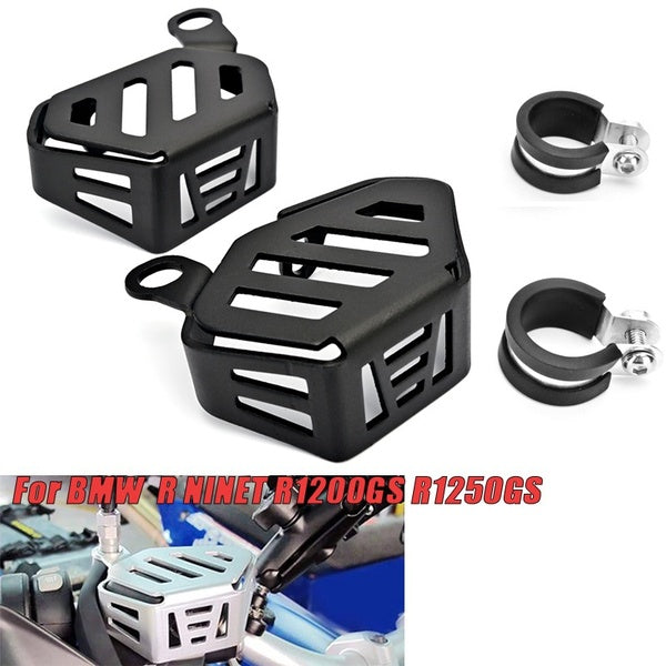 1pair Motorcycle Front brake Clutch Oil Cup Cover Tank Cover Guards Protector Aluminum for BMW R NINET R1200GS ADV R1250GS R1250R