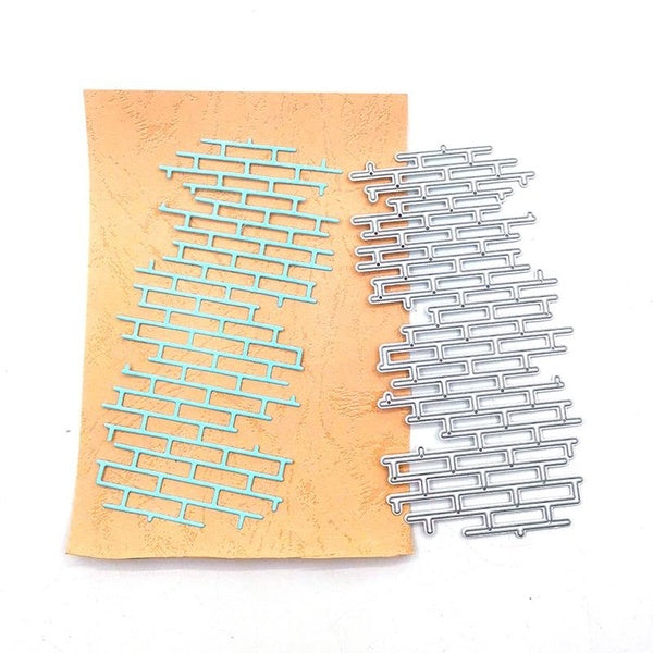 Mur brique motif brique empilage Design Style métal découpe pochoir pour bricolage Scrapbooking Album Photo gaufrage papier carte artisanat décor