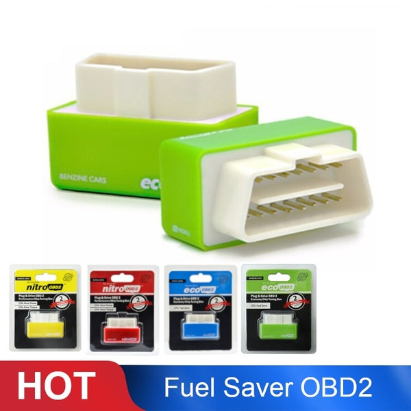 ECO OBD2 Économiseur de carburant Plug and Drive Economy Fuel Box Chip Upgrade pour véhicules Fuel Essence Diesel Version Fuel Save Nitro OBD2