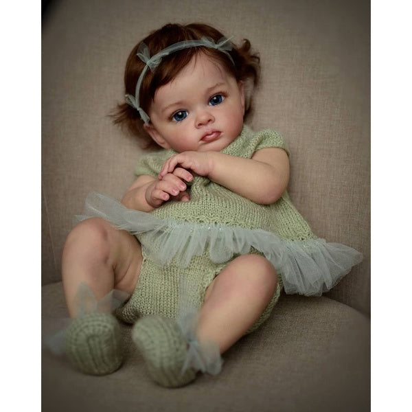 60cm-24" Silicone Reborn Girl Baby Doll Toys with Cotton Body Lifelike Vinyl Tutti Princess Toddler Babies Dolls for Kids Birthday Gift