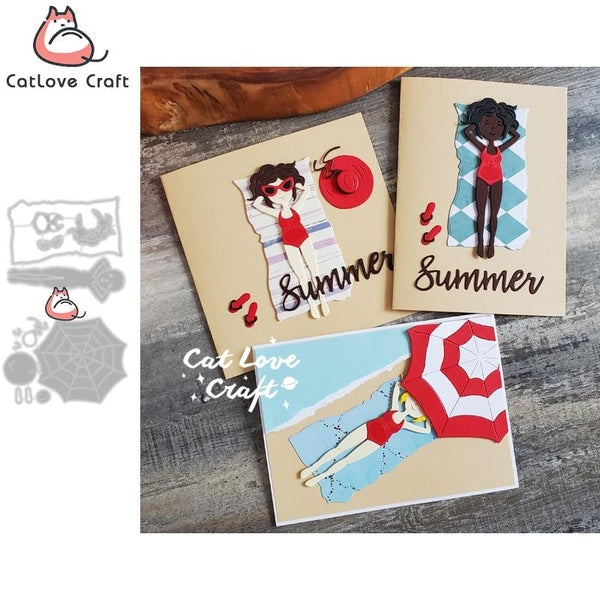 Catlove - matrices de découpe en métal pour filles, pochoir de Scrapbooking, fabrication de cartes, bricolage, gaufrage artisanal, nouvelles matrices