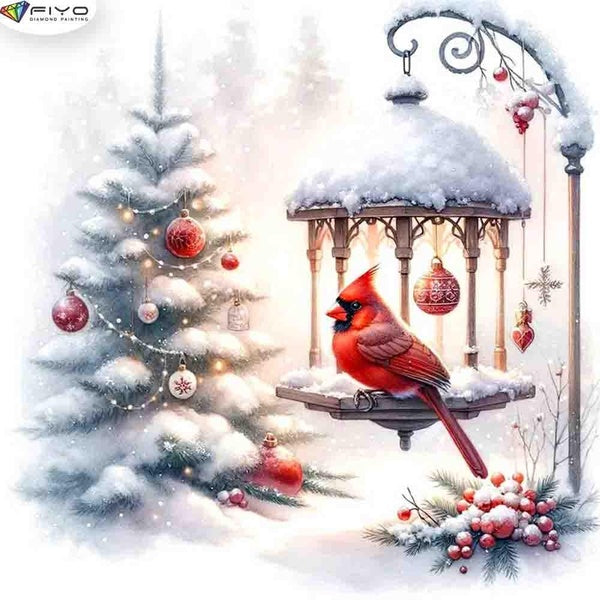 FIYO Bird DIY 5D Diamond Painting Full Drill with Number Kits Home and Kitchen Fashion Mosaic Diamond Painting Canvas Wall Decoration Gift Crafts for