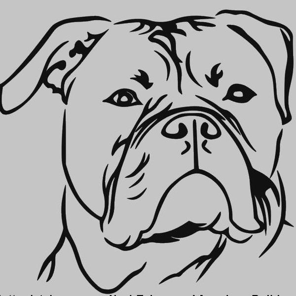 2pcs, Dog American Bulldog Decal Vinyl Sticker