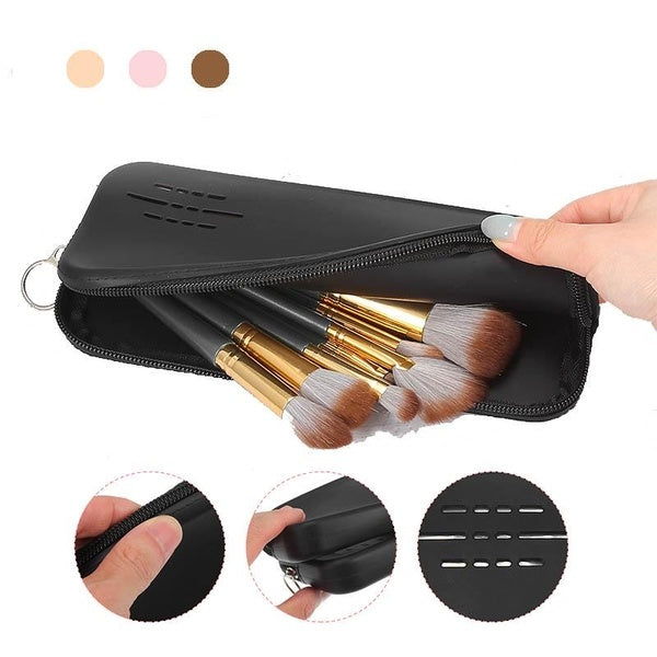VOCOSTE Silicone Cosmetic Bag for Women Portable Zipper Makeup Bag Travel Female Makeup Brush Holder Organizer Toiletry Bag