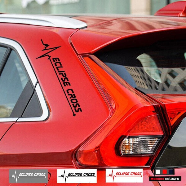 2 Pcs For Mitsubishi Eclipse Cross Vinyl Car Sticker Car Window Vinyl Decals