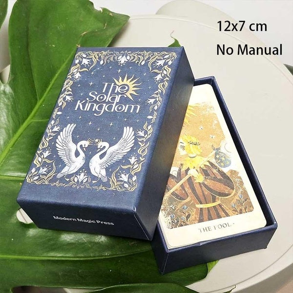 Tarot du royaume solaire 12x7cm, voyage magique, vision cosmique, cartes de Divination, 86 pièces dans une boîte rigide, jeu de Tarot indépendant Uni