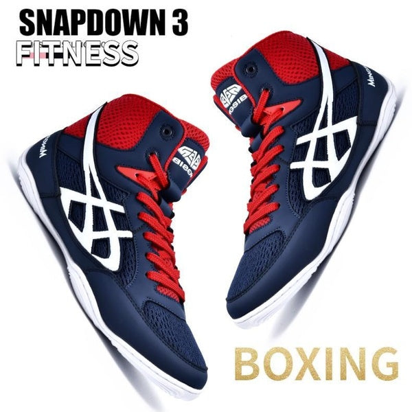 Professional Mens Wrestling Shoes Lightweight Breathable Bodybuilding Training Shoe Durable Shoes for Wrestling, Boxing, Weightlifting