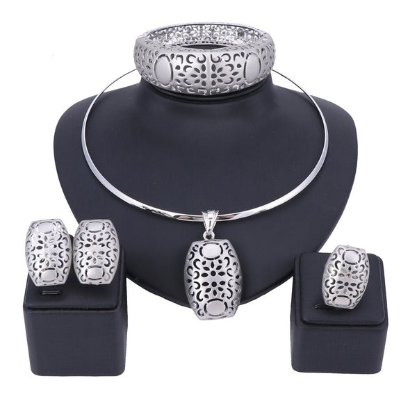 Ensemble de bijoux de Costume africain de mariage nigérian ensembles de bijoux de collier de charme de mode dubaï pour la fête des femmes