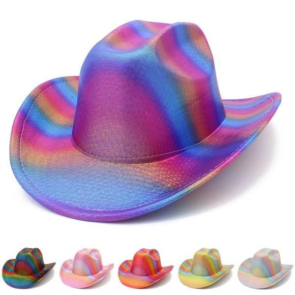 Mode Femmes Fedora Chapeaux Souffleur Trilby Casquettes Fedoras Brillant Surface Jazz Chapeau Derby Western Cowboy Cowgirl Cap Halloween Party Chapea