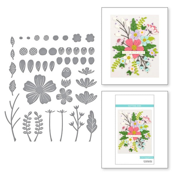 Flowers Metal Cutting Die, Leaves Paper Die Cuts, Cutting Dies for Card Making, Metal Die Cut Stencil for DIY Crafts Scrapbook Album Paper Card