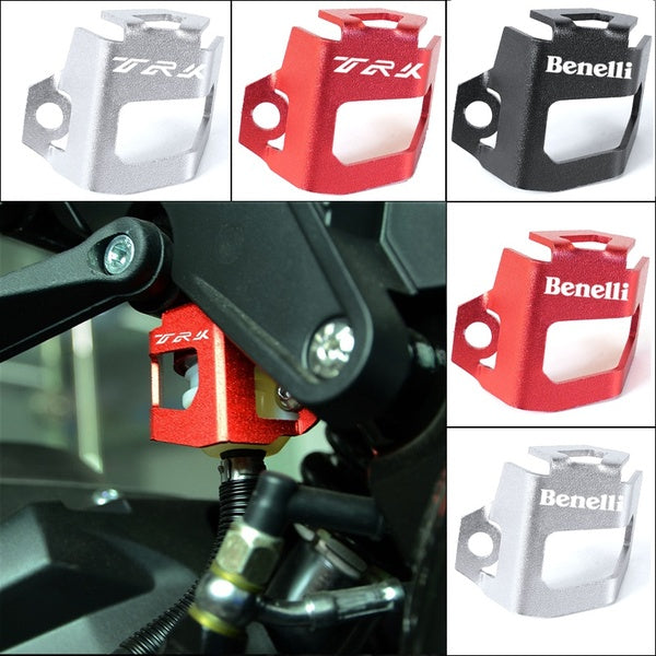 For Benelli TRK 502 TRK 502X BJ500 Leoncino 500 Motorcycle Rear Brake Pump Fluid Tank Reservoir Guard Protector Oil Cup Cover