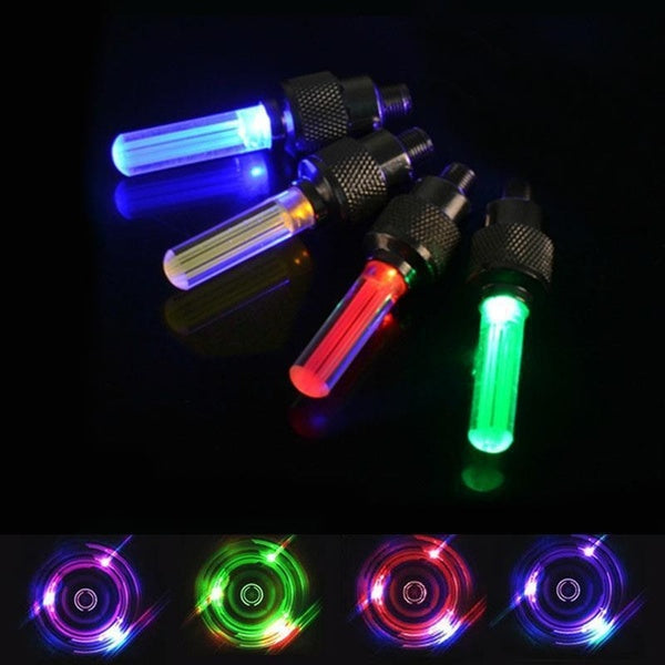 4pcs RGB LED Tire Tire Valve Caps Light Bike Car Tire led light Valve led light