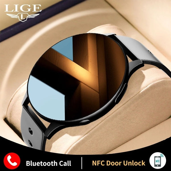 LIGE 2022 NFC Montre Intelligente Bluetooth Réponse Appel Smartwatch IP68 Étanche Bracelet Intelligent 1G Mémoire Stockage de Musique Locale Assistan