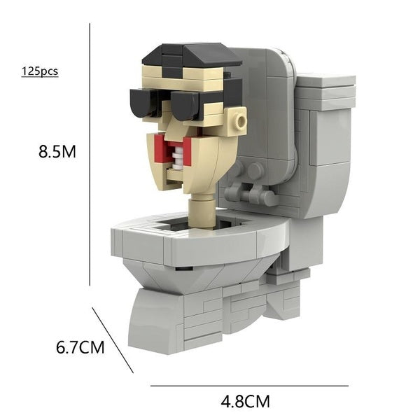 New Skibidi Toilet The Audio Man and Camera Titan Man Building Blocks Toys DIY Bricks Toy Set For Kid Birthday Christmas Gift