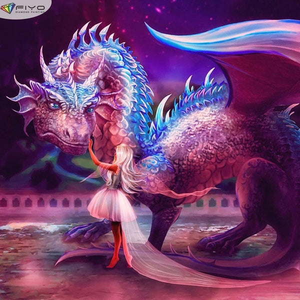 Dragon DIY 5D Diamond Painting Full Drill with Number Kits Home and Kitchen Fashion Cross Stitch Embroidery Paintings Canvas Pictures Wall Decoration