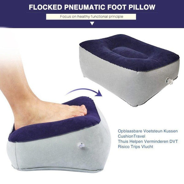 Portable Relaxing Feet Tool Inflatable Foot Rest Pillow Cushion PVC Air Travel Office Home Leg Up Footrest Chair Stool