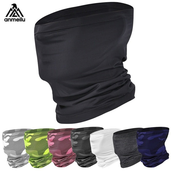Ice Silk Camouflage Bandana Cycling Half Face Mask Fishing Magic Scarf Motorcycle Neck Wamer Outdoor Sports Face Cover Headband