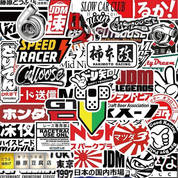 10-50PCS Japan jdm Street Stickers Graffiti Stickers for DIY Luggage Laptop Skateboard Motorcycle Bicycle Stickers