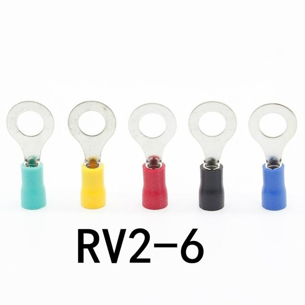 RV2-6 Ring Insulated Terminal Cable Wire Connector Electrical Crimp Terminal