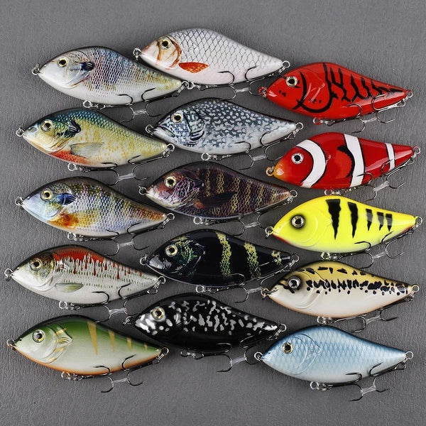 1PC Sinking Rattle Balls 10CM 45G Hard Plastic Tackle 3D Eye Saltwater Glider bait Wobblers For Pike Fishing