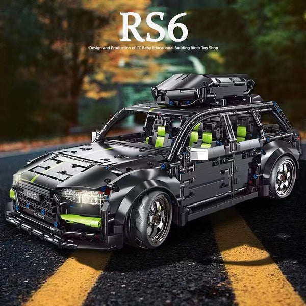 New 2896pcs Moc Super Sport Racing Car RS6 Model Building Block Brick Educational Assembly Toy Children Boy Gift