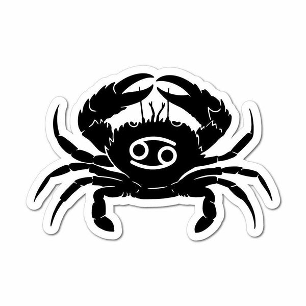 Crab 69 Cancer Sticker Decal Star Sign Animal Zodiac Moon