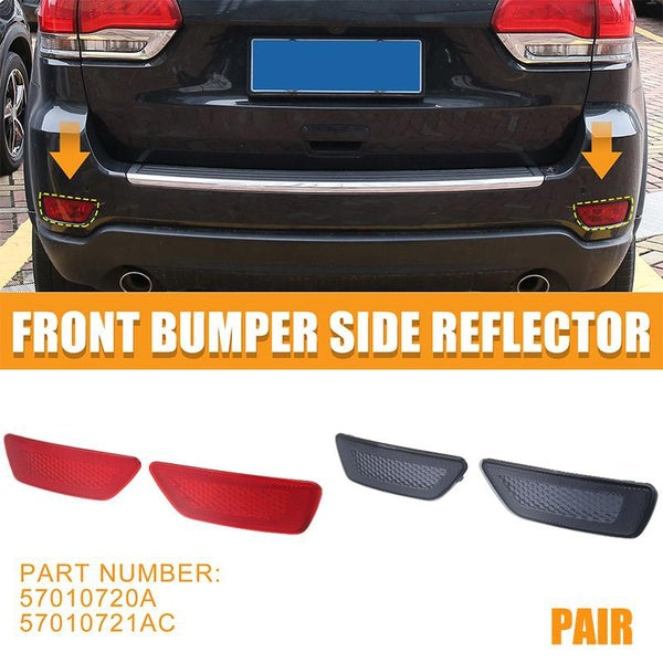 Pair Front Bumper Reflector Side Marker 57010720A 57010721AC for Jeep Grand Cherokee 2011-2020 Compass 2011-2016 for Dodge Journey 2011-2017 Red-Blac