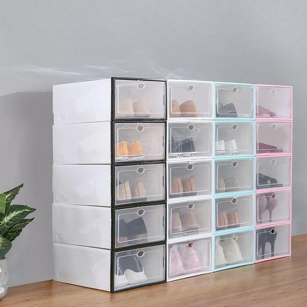 Plastic Shoe Storage Box Transparent Shoe Box Drawer Household Shoe Racks