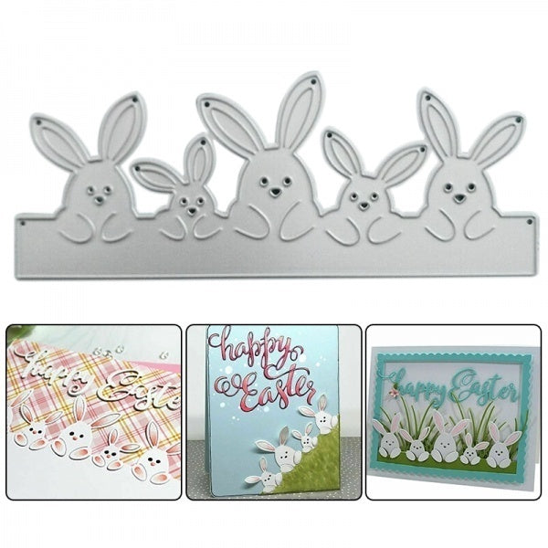 DIY Lapin Lapin Métal Découpage Matrices Pochoirs pour Scrapbooking Album Décoratif Gaufrage Carte Artisanat Modèle