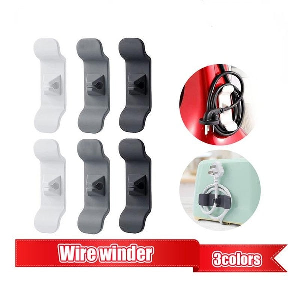 1-6Pcs Cord Wrapper Hooks Clip Cable Wire Organizer Kitchen Appliance Wire Winding Protection Household Appliances Cable Winder