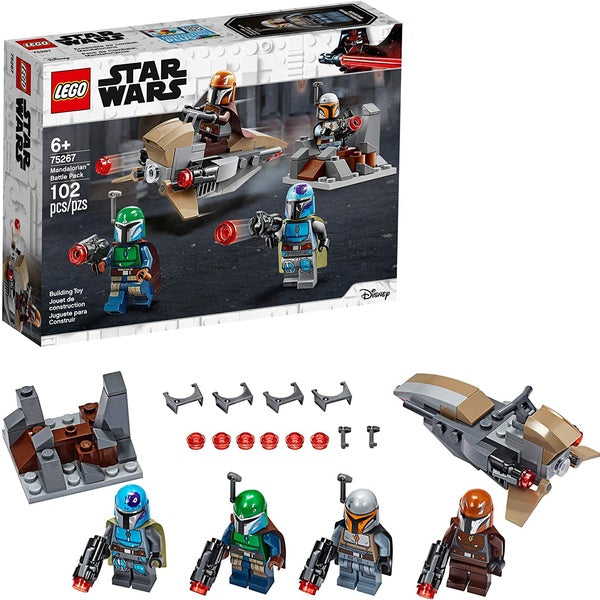 LEGO Star Wars Mandalorian Battle Pack 75267 Mandalorian Shock Troopers and Speeder Bike Building Kit; Great Gift Idea for Any Fan of Star Wars: The