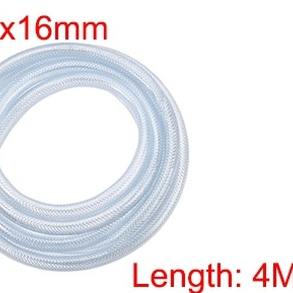 Tube en PVC 1-2 po x 13,1 pi Tube de tuyau flexible tressé transparent à usage intensif