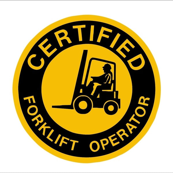 2018 NEW Certified Forklift Operator Hard Hat Hardhat Decal Sticker Placard Decor Waterproof