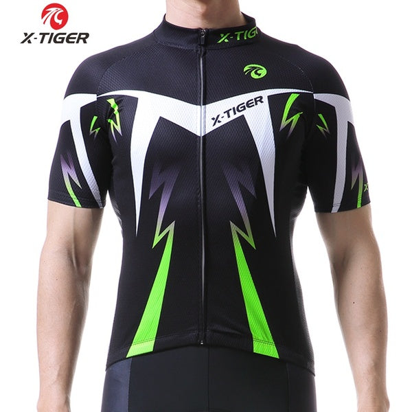 X-TIGER Pro Anti-UV Cycling Jersey Summer Mountain Bike Clothing Short Sleeve Cycling Shirts MTB Bicycle Clothes Wear