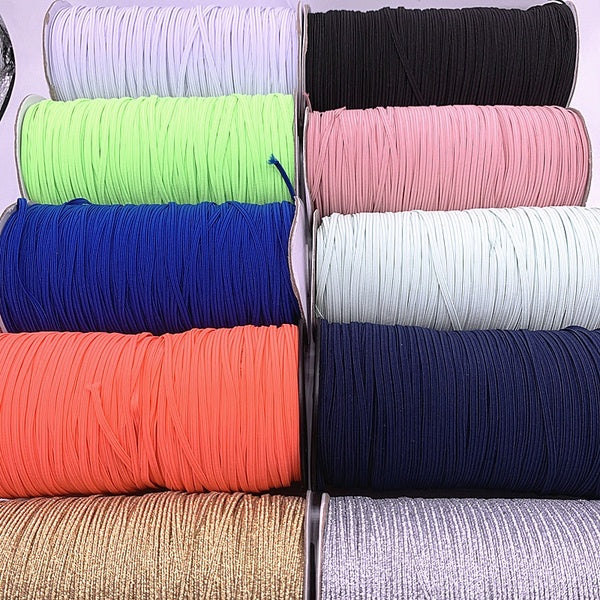 NOUVEAU 5 yards 3mm hautes bandes élastiques bobine bande de couture plat cordon élastique bricolage à la main couture artisanat