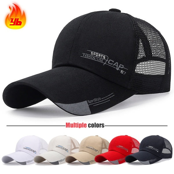 6 Colors Classic New Fashion Outdoor Sport Baseball Cap Casual Cotton Snapback Hats For Men Women Breathable mesh extended brim Style Design