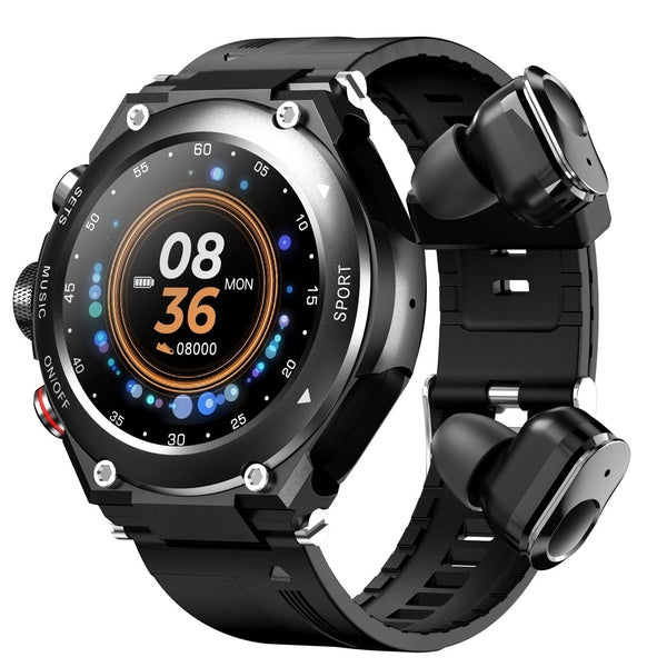T92 montre intelligente hommes TWS Bluetooth 5.0 écouteur appel musique température corporelle montre à faire soi-même visage Sport Smartwatch étanch